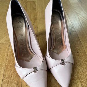 Ted Baker AXEALIL Leather bow strap court shoes